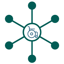 Icon showing delivery of solutions