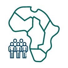 Icon showing population of Africa