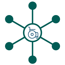 Icon showing delivery of solutions