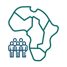 Icon showing population of Africa